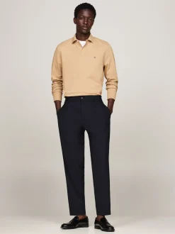 Koszulki Polo*Tommy Hilfiger Koszulka Polo Z Długim Rękawem 1985 Collection CLASSIC KHAKI