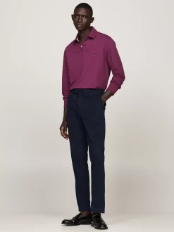 Koszulki Polo*Tommy Hilfiger Koszulka Polo Z Długim Rękawem 1985 Collection HERITAGE PLUM