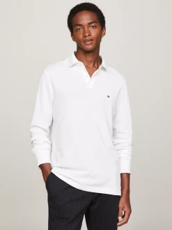 Koszulki Polo*Tommy Hilfiger Koszulka Polo Z Długim Rękawem 1985 Collection WHITE