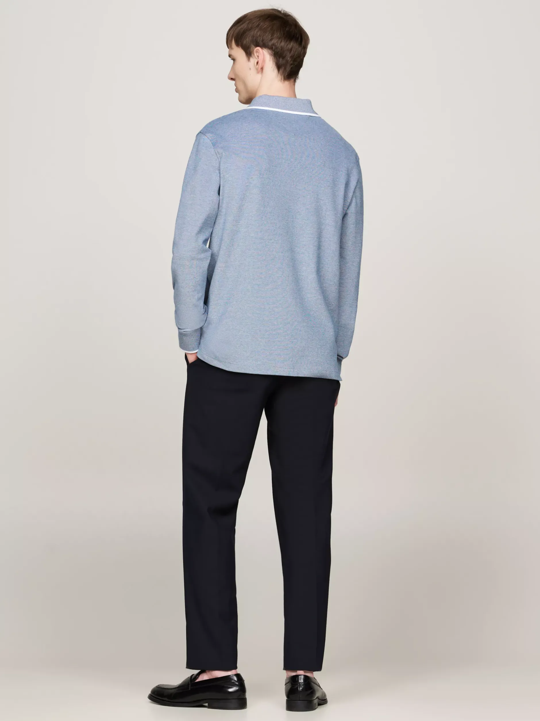Koszulki Polo*Tommy Hilfiger Koszulka Polo Z Długim Rękawem DEEP INDIGO