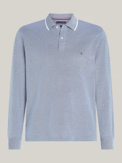 Koszulki Polo*Tommy Hilfiger Koszulka Polo Z Długim Rękawem DEEP INDIGO