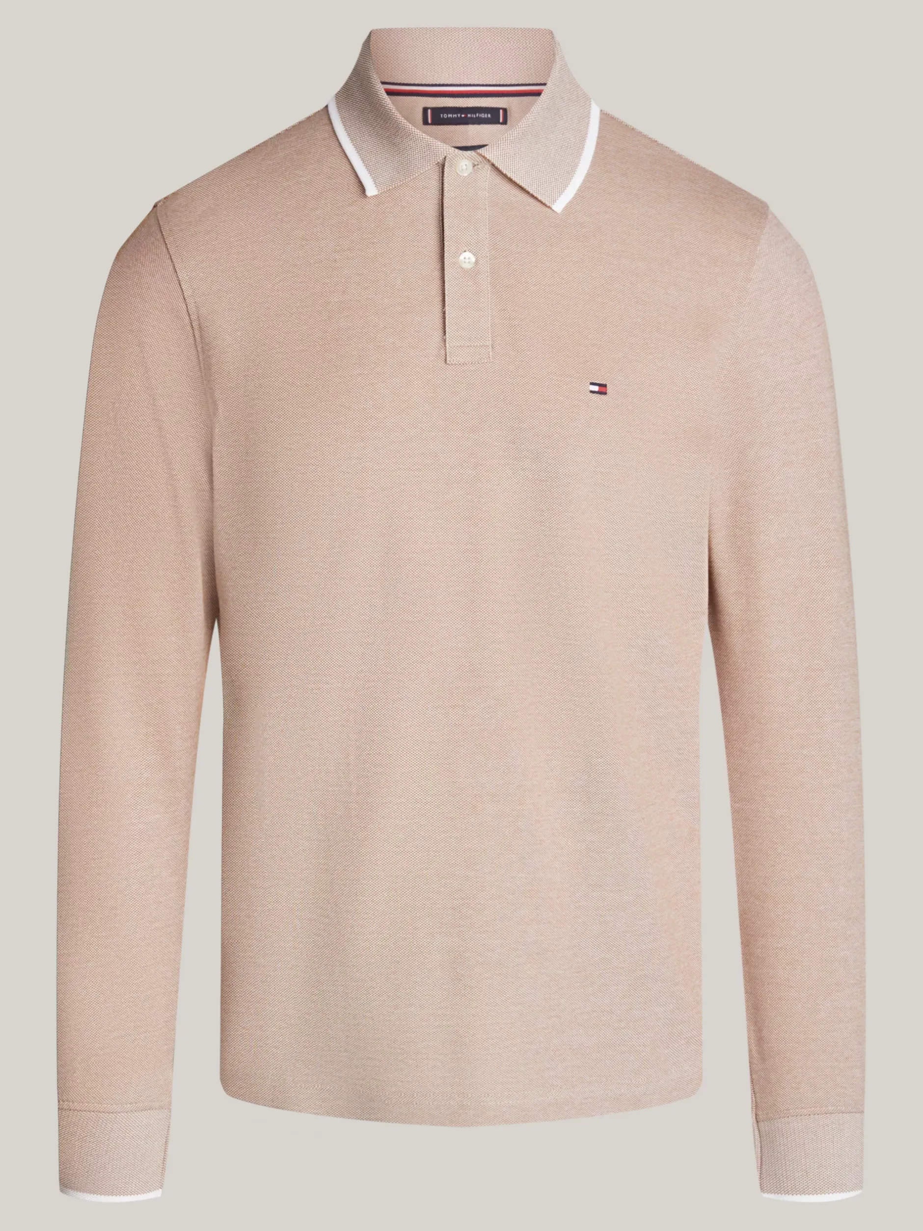 Koszulki Polo*Tommy Hilfiger Koszulka Polo Z Długim Rękawem COUNTRY BROWN