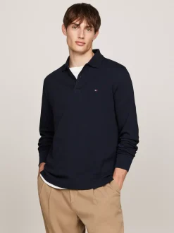 Koszulki Polo*Tommy Hilfiger Koszulka Polo Z Długim Rękawem DESERT SKY