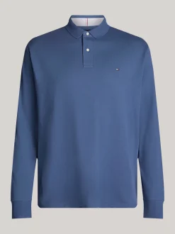 Koszulki Polo*Tommy Hilfiger Koszulka Polo Z Długim Rękawem Z Kolekcji Plus 1985 Collection AEGEAN SEA
