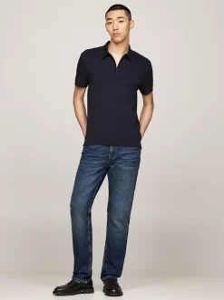 Koszulki Polo*Tommy Hilfiger Koszulka Polo Z Dzianiny Interlock DESERT SKY