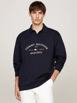 Koszulki Polo*Tommy Hilfiger Koszulka Polo Z żeglarskim Logo DESERT SKY