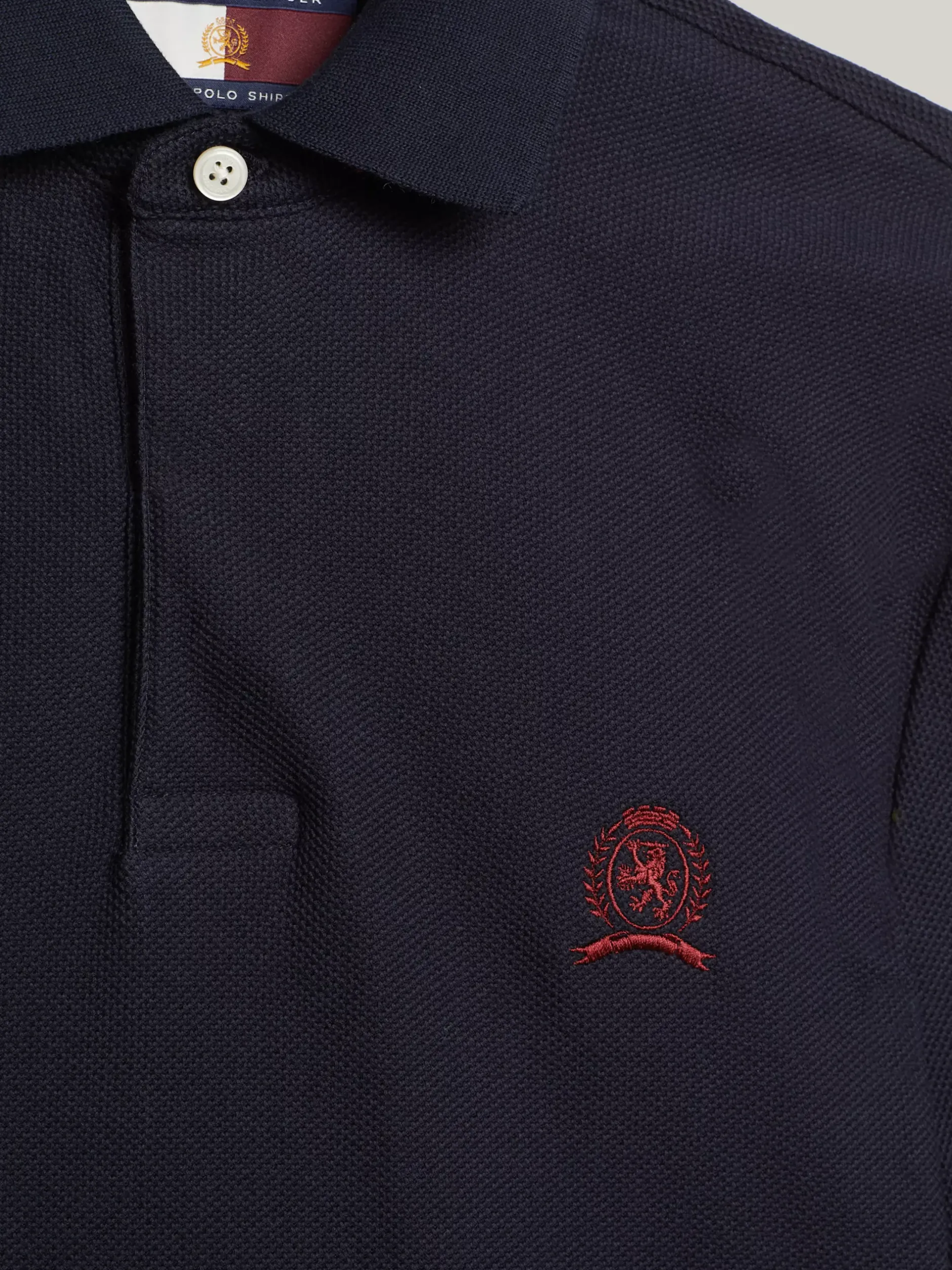 Koszulki Polo*Tommy Hilfiger Koszulka Polo Z Haftowanym Emblematem DESERT SKY