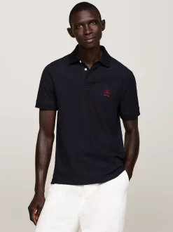 Koszulki Polo*Tommy Hilfiger Koszulka Polo Z Haftowanym Emblematem DESERT SKY
