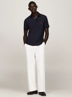 Koszulki Polo*Tommy Hilfiger Koszulka Polo Z Haftowanym Emblematem DESERT SKY