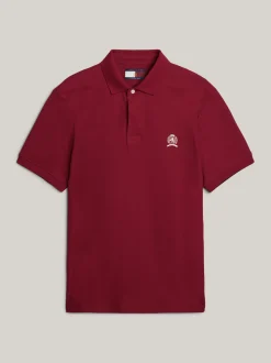 Koszulki Polo*Tommy Hilfiger Koszulka Polo Z Haftowanym Emblematem ROUGE