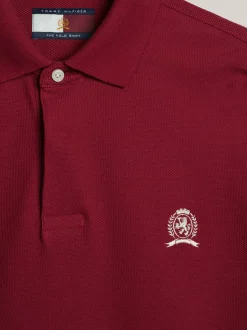 Koszulki Polo*Tommy Hilfiger Koszulka Polo Z Haftowanym Emblematem ROUGE