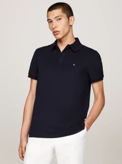 Koszulki Polo*Tommy Hilfiger Koszulka Polo Z Kontrastowym Wykończeniem DESERT SKY