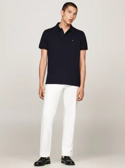 Koszulki Polo*Tommy Hilfiger Koszulka Polo Z Kontrastowym Wykończeniem DESERT SKY