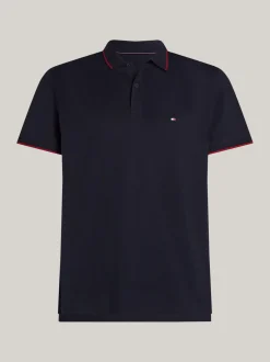 Koszulki Polo*Tommy Hilfiger Koszulka Polo Z Kontrastowym Wykończeniem DESERT SKY