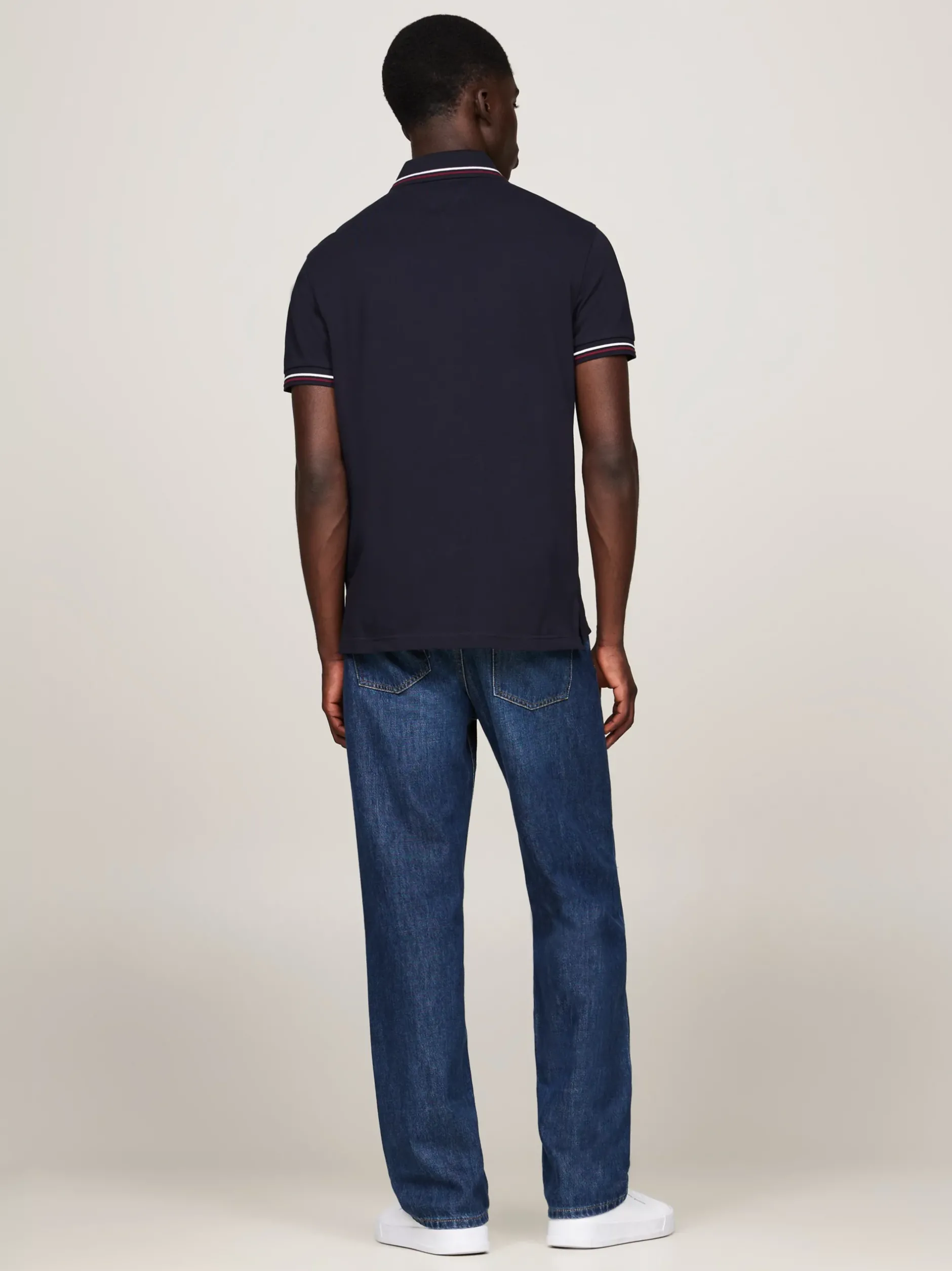 Koszulki Polo*Tommy Hilfiger Koszulka Polo Z Kontrastowym Wykończeniem DESERT SKY