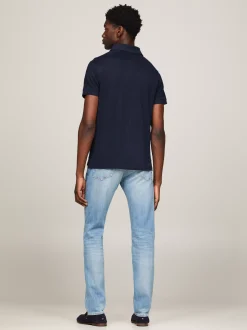 Koszulki Polo*Tommy Hilfiger Koszulka Polo Z Lnu Premium DESERT SKY