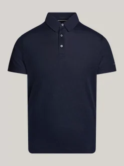 Koszulki Polo*Tommy Hilfiger Koszulka Polo Z Lnu Premium DESERT SKY