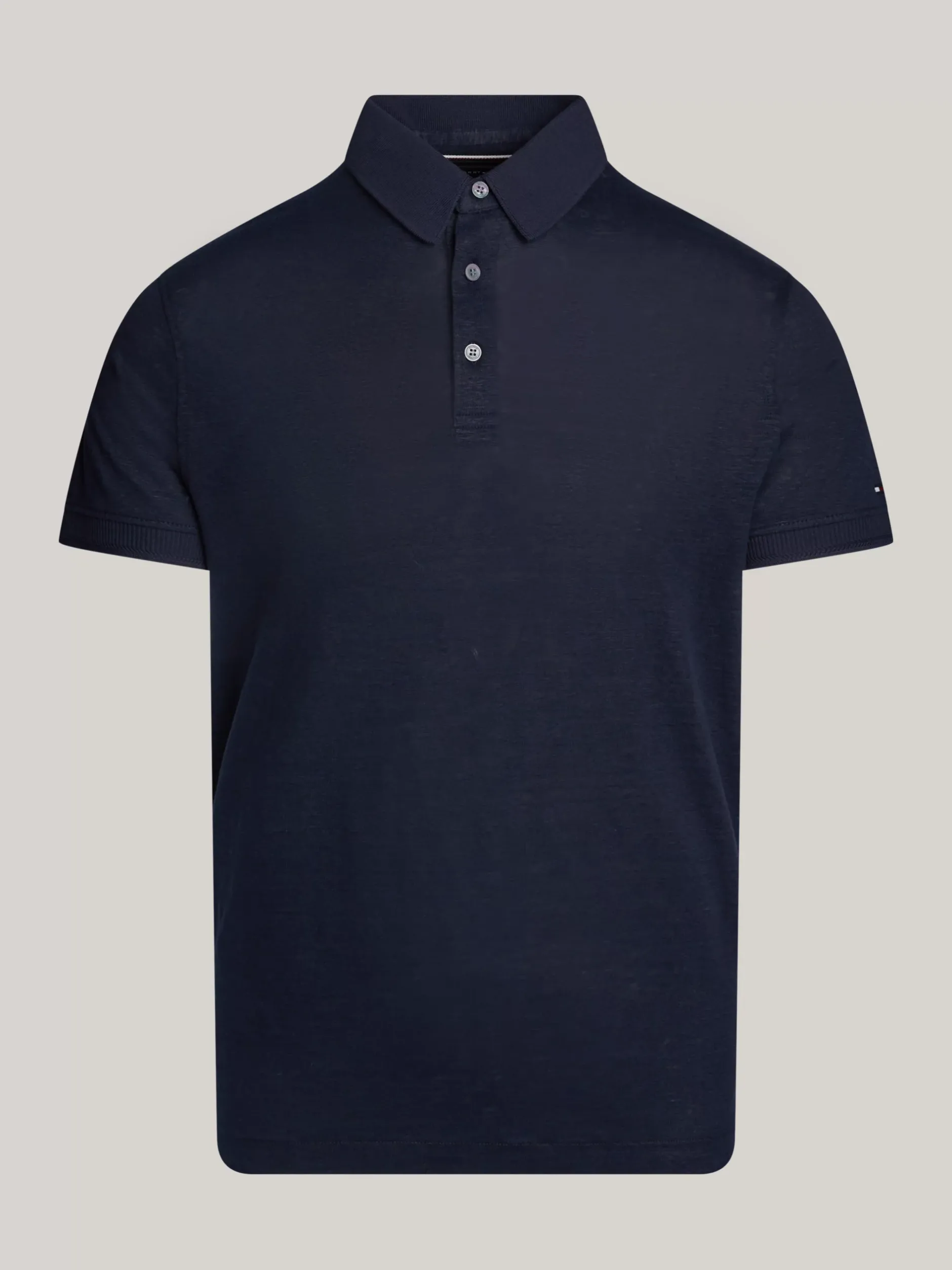 Koszulki Polo*Tommy Hilfiger Koszulka Polo Z Lnu Premium DESERT SKY