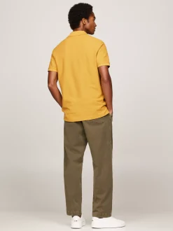 Koszulki Polo*Tommy Hilfiger Koszulka Polo Z Logo ściegiem łańcuszkowym CITY YELLOW