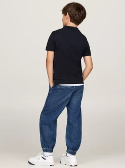 T-Shirty I Koszulki Polo*Tommy Hilfiger Koszulka Polo Z Logo Hilfiger DESERT SKY