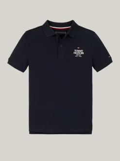 T-Shirty I Koszulki Polo*Tommy Hilfiger Koszulka Polo Z Logo Hilfiger DESERT SKY