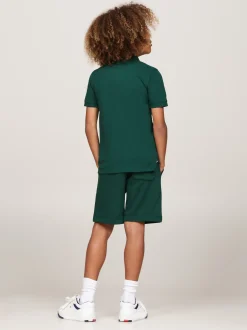 T-Shirty I Koszulki Polo*Tommy Hilfiger Koszulka Polo Z Logo Hilfiger ORNAMENTAL GREEN