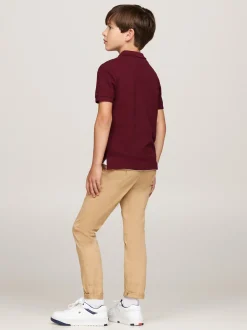 T-Shirty I Koszulki Polo*Tommy Hilfiger Koszulka Polo Z Logo Hilfiger Monotype DEEP ROUGE