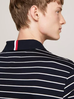 Koszulki Polo*Tommy Hilfiger Koszulka Polo Z Wyszywanym Logo DESERT SKY / ECRU