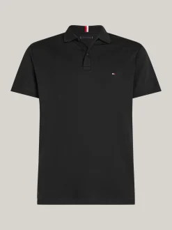 Koszulki Polo*Tommy Hilfiger Koszulka Polo Z Wyszywanym Logo BLACK
