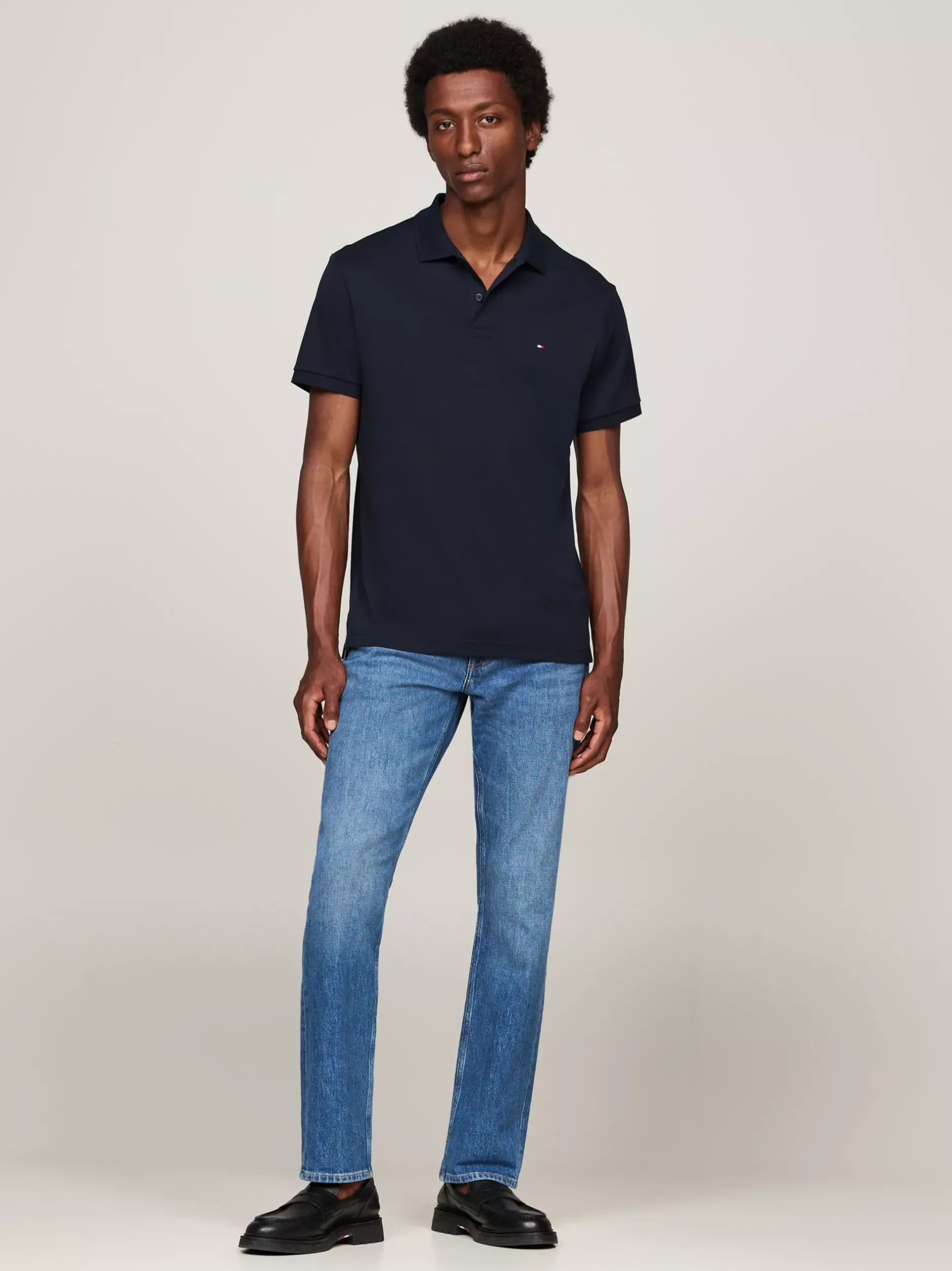 Koszulki Polo*Tommy Hilfiger Koszulka Polo Z Wyszywanym Logo DESERT SKY