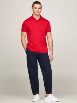 Koszulki Polo*Tommy Hilfiger Koszulka Polo Z Wyszywanym Logo PRIMARY RED