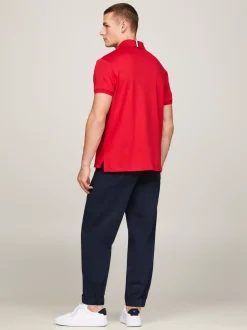 Koszulki Polo*Tommy Hilfiger Koszulka Polo Z Wyszywanym Logo PRIMARY RED
