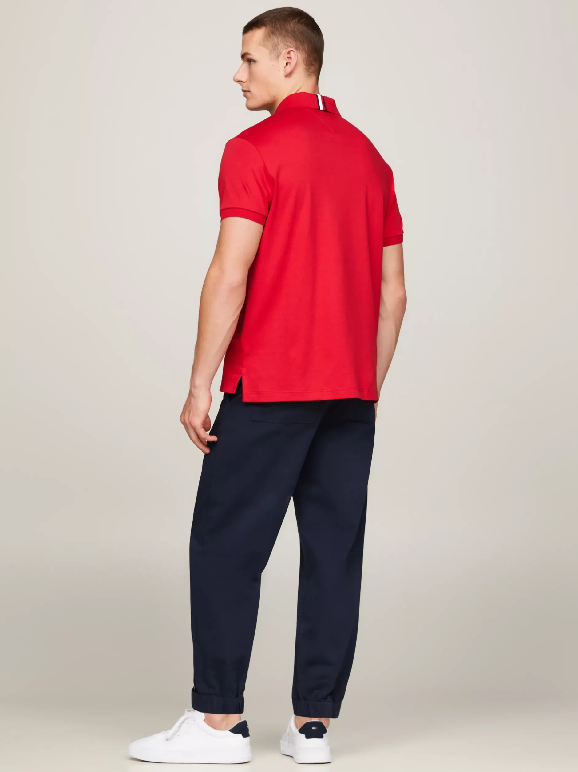 Koszulki Polo*Tommy Hilfiger Koszulka Polo Z Wyszywanym Logo PRIMARY RED