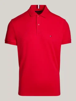 Koszulki Polo*Tommy Hilfiger Koszulka Polo Z Wyszywanym Logo PRIMARY RED