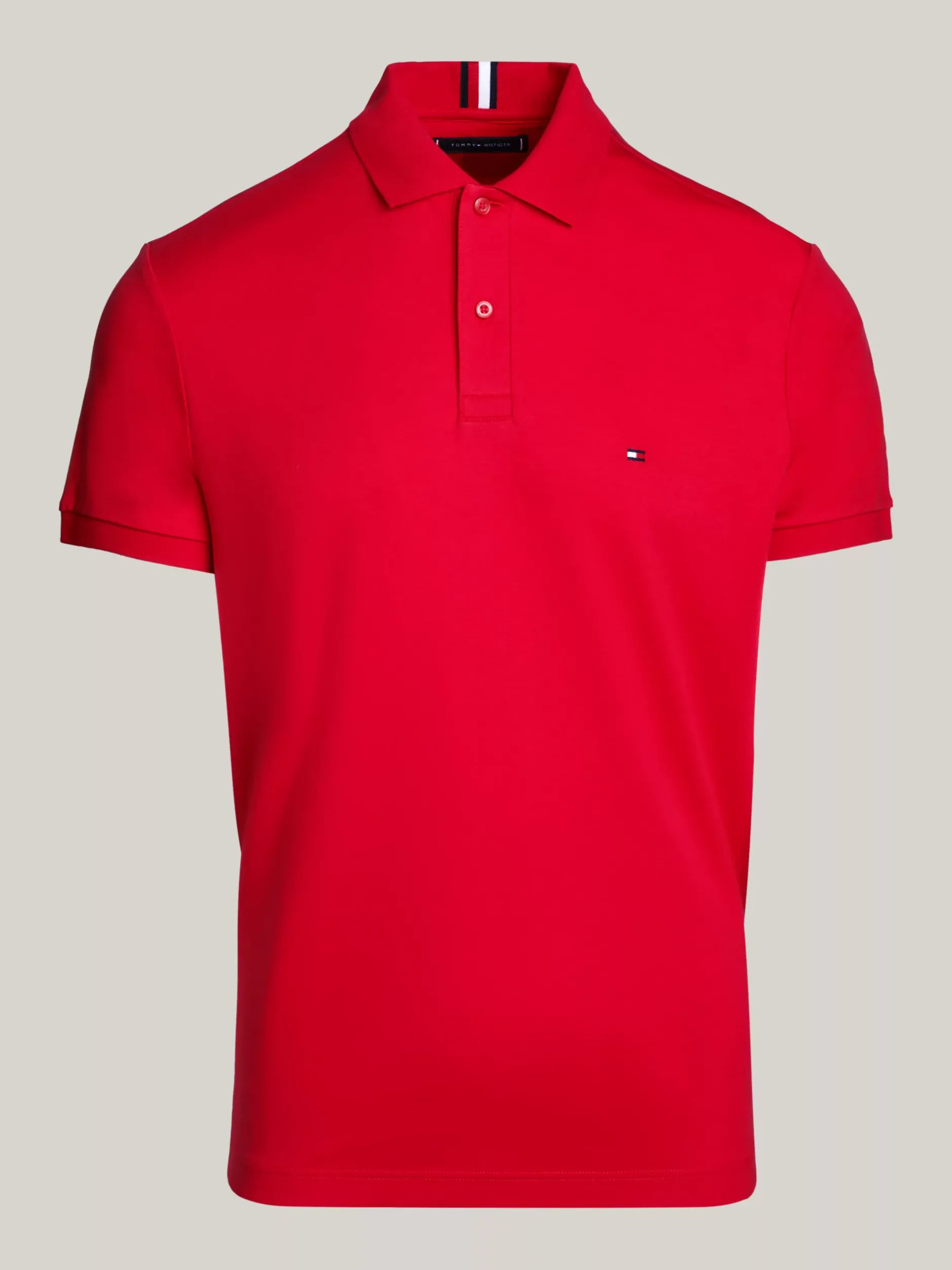 Koszulki Polo*Tommy Hilfiger Koszulka Polo Z Wyszywanym Logo PRIMARY RED