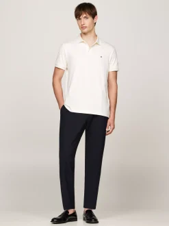 Koszulki Polo*Tommy Hilfiger Koszulka Polo Z Wyszywanym Logo IVORY PETAL