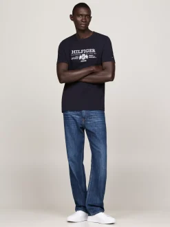 T-Shirty*Tommy Hilfiger Koszulka Z Haftowanym Emblematem DESERT SKY