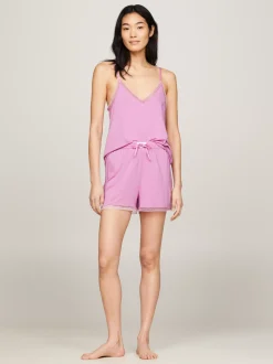 Piżamy & Odziez Nocna*Tommy Hilfiger Koszulka Z Koronkowym Detalem SWEET PEA PINK