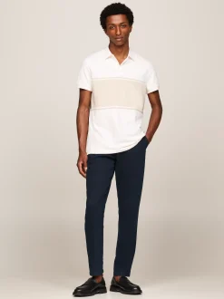 Koszulki Polo*Tommy Hilfiger Koszulko Polo Z Wyhaftowaną Flagą CLASSIC BEIGE