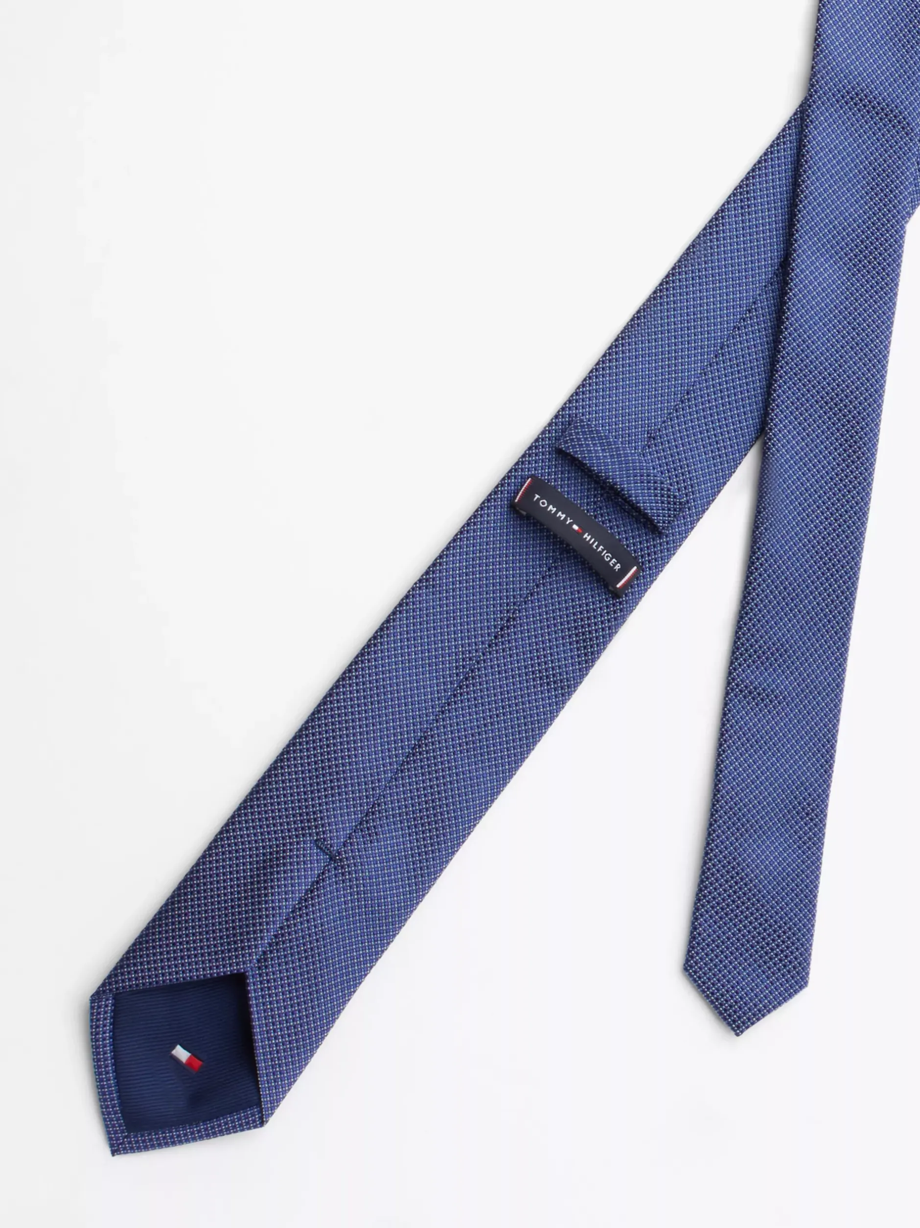 Krawaty & Poszetki*Tommy Hilfiger Krawat Z Jedwabnej Tkaniny W Drobne Kropki DEEP INDIGO / DESERT SKY