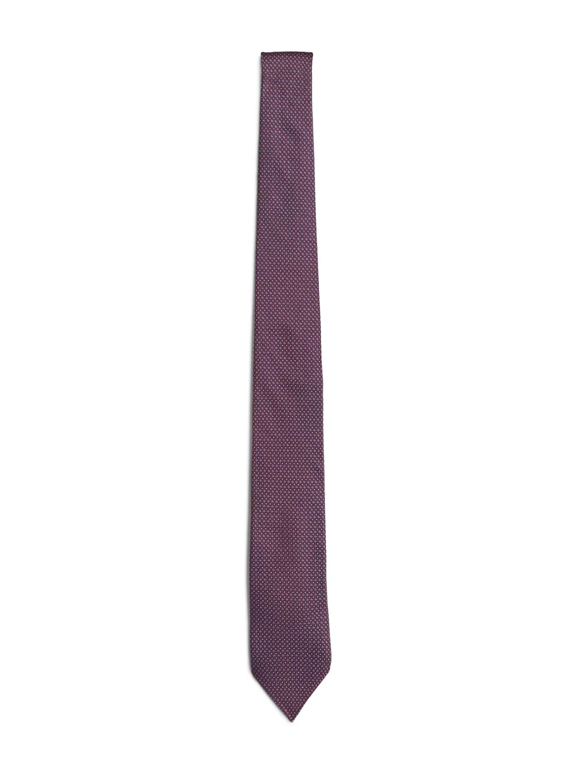 Krawaty & Poszetki*Tommy Hilfiger Krawat Z Jedwabnej Tkaniny W Geometryczny Wzór DEEP ROUGE / GREY