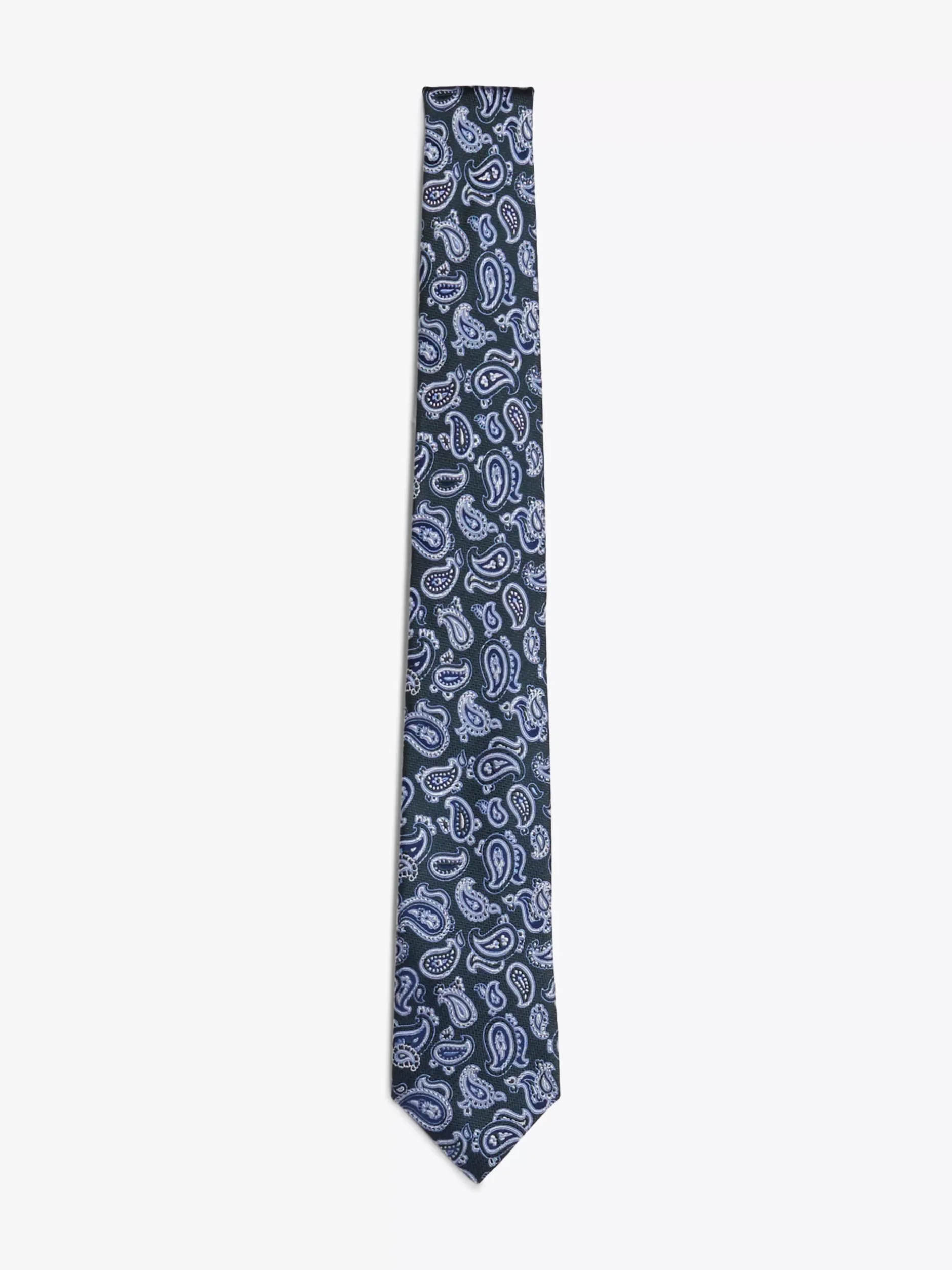 Krawaty & Poszetki*Tommy Hilfiger Krawat Z Jedwabnej Tkaniny We Wzór Paisley ORNAMENTAL GREEN PAISLEY