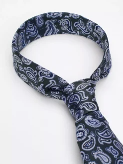 Krawaty & Poszetki*Tommy Hilfiger Krawat Z Jedwabnej Tkaniny We Wzór Paisley ORNAMENTAL GREEN PAISLEY