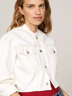 Kurtki & Płaszcze*Tommy Hilfiger Krótka Kurtka Bomber O Luźnym Kroju ECRU