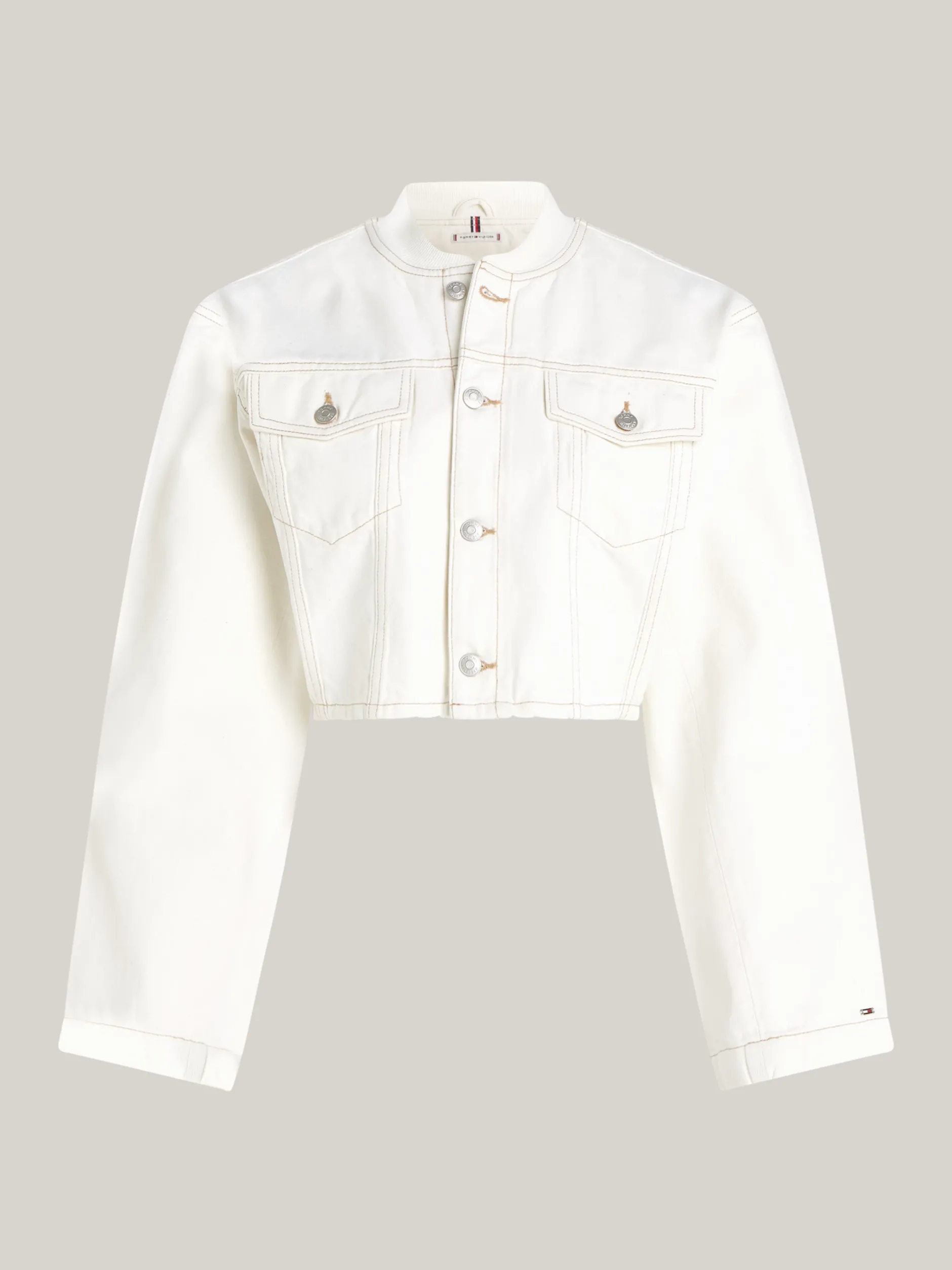 Kurtki & Płaszcze*Tommy Hilfiger Krótka Kurtka Bomber O Luźnym Kroju ECRU