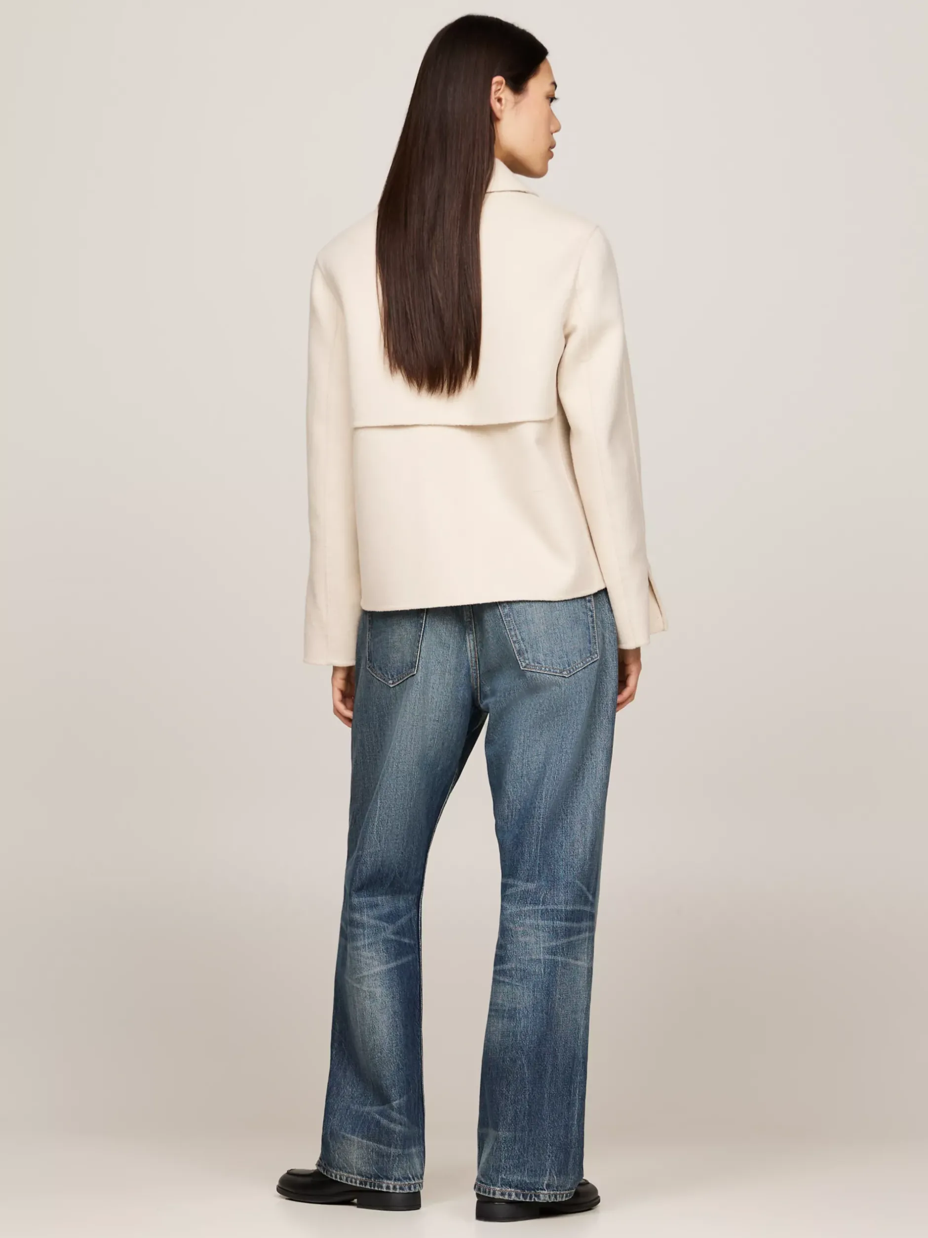 Kurtki & Płaszcze|Wełniane Płaszcze*Tommy Hilfiger Krótki Trencz Z Dwustronnego Materiału CLASSIC BEIGE