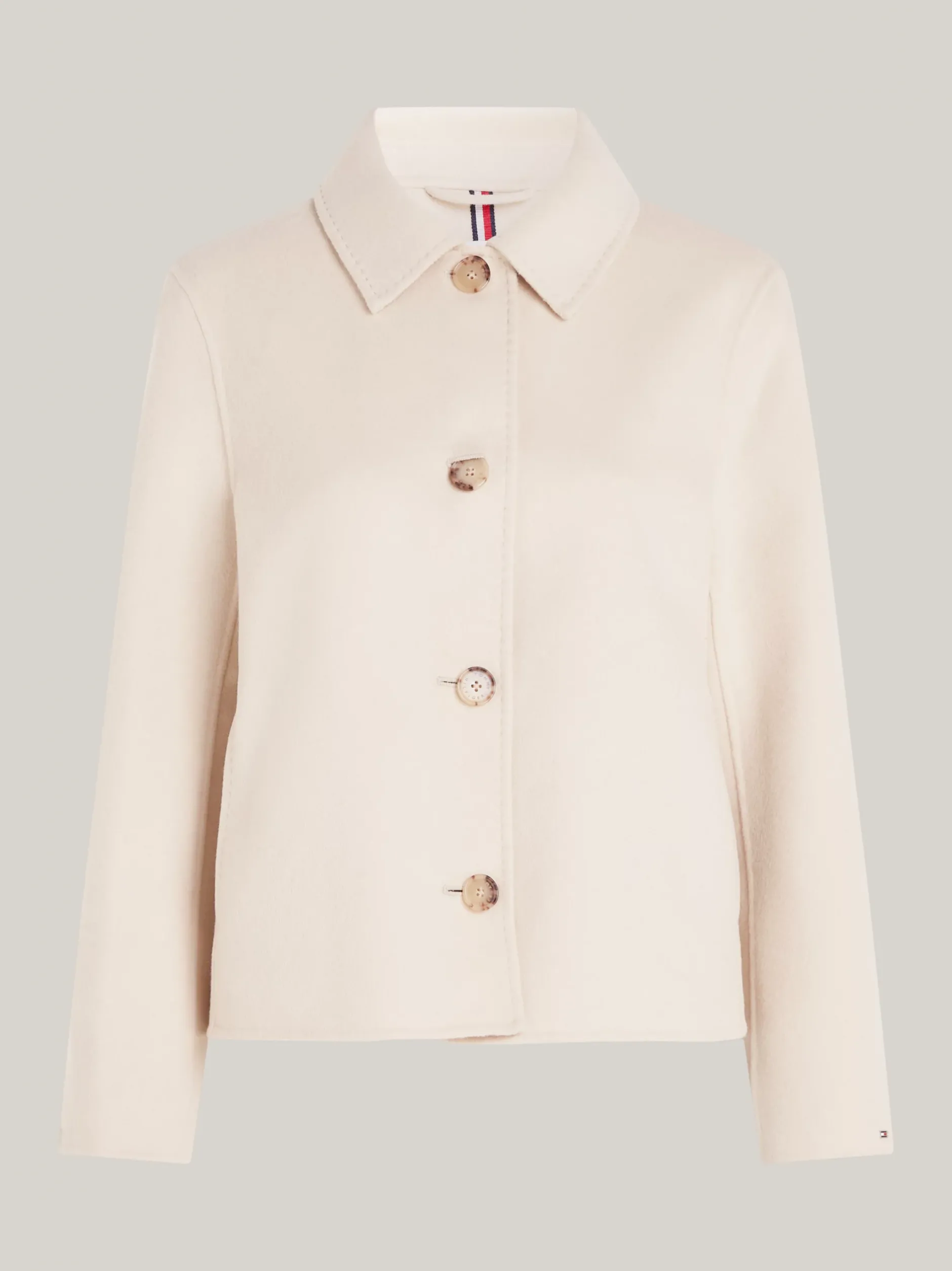 Kurtki & Płaszcze|Wełniane Płaszcze*Tommy Hilfiger Krótki Trencz Z Dwustronnego Materiału CLASSIC BEIGE
