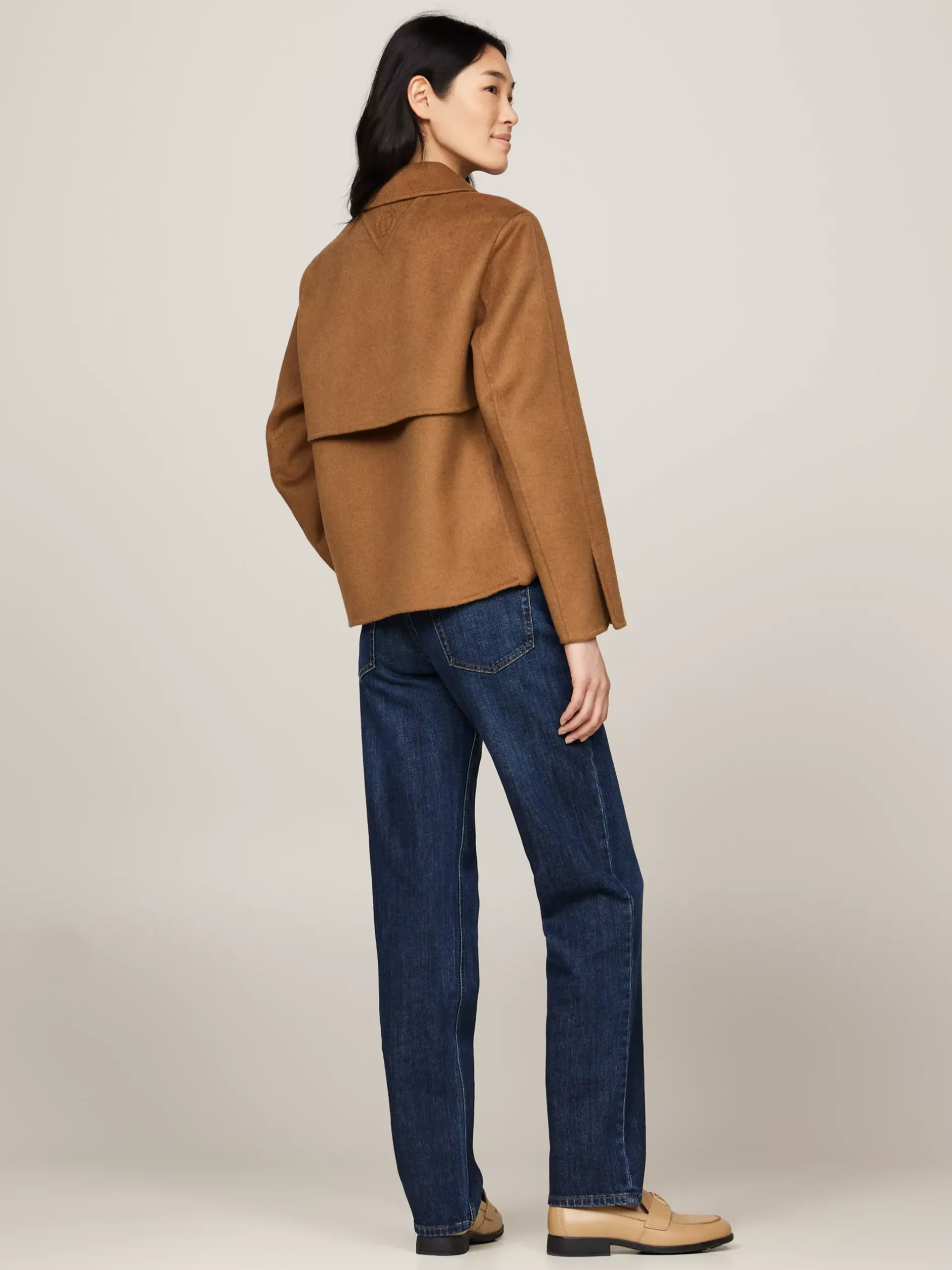 Kurtki & Płaszcze|Wełniane Płaszcze*Tommy Hilfiger Krótki Trencz Z Dwustronnego Materiału WARM KHAKI