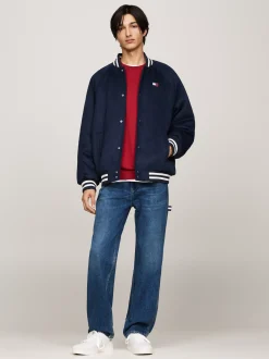 Kurtki & Płaszcze|Bomberki*Tommy Hilfiger Kurtka Bomber Z Kontrastowymi Detalami DARK NIGHT NAVY
