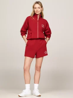 Bluzy Dresowe & Z Kapturem*Tommy Hilfiger Kurtka Dresowa W Stylu Varsity DARK MAGMA